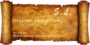 Steiner Leonárd névjegykártya